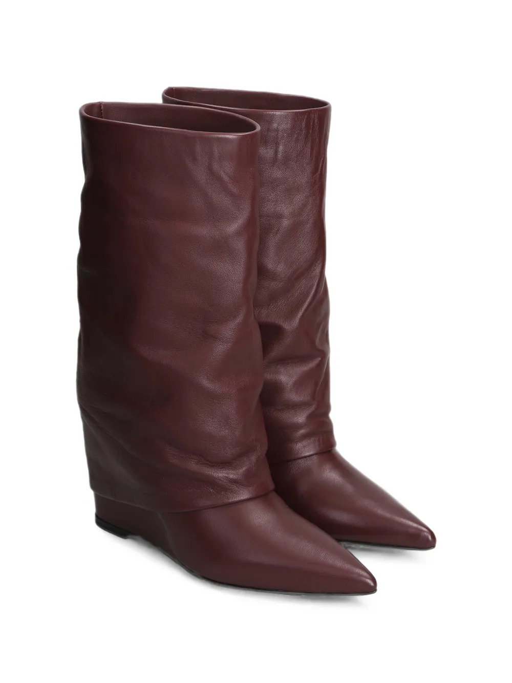 The Seller pointed-toe wedge boots Rood