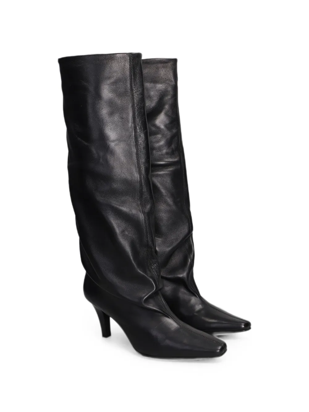 The Seller high-heel slouchy boots Zwart