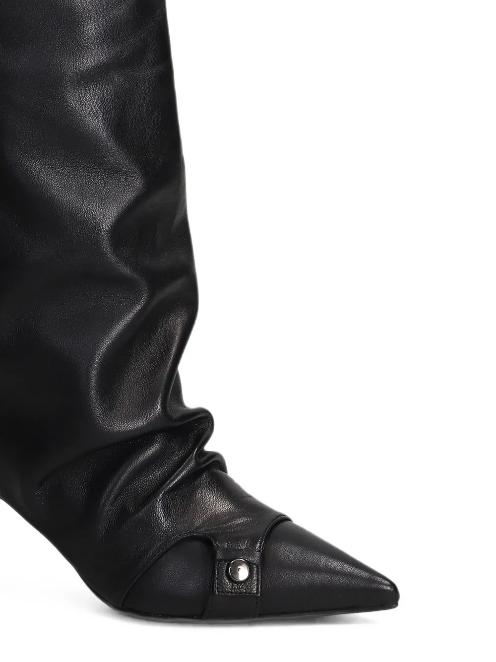 The Seller pointed-toe ruched boots Zwart