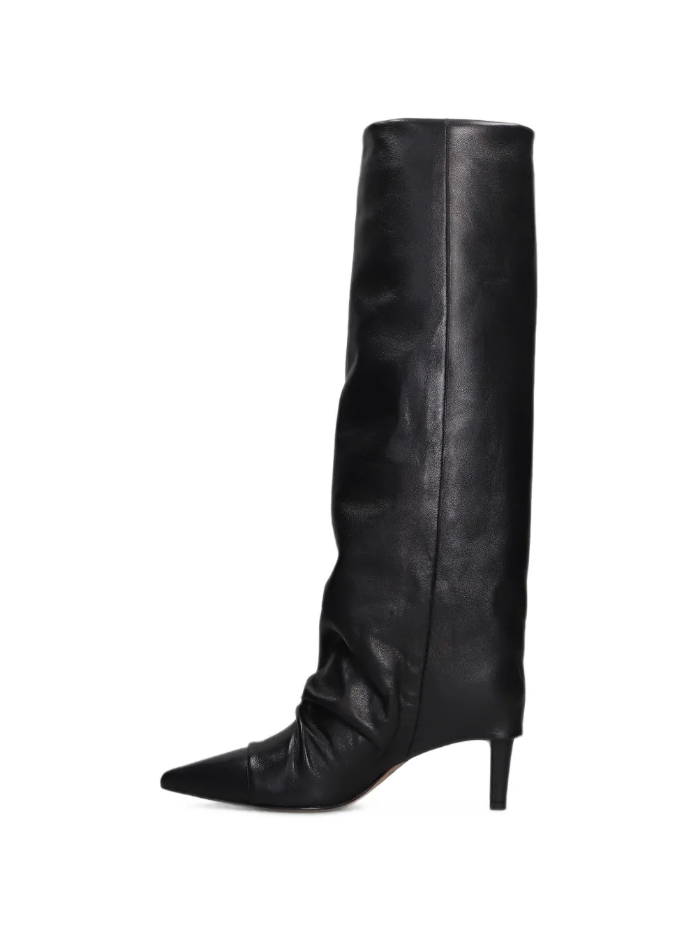 The Seller pointed-toe ruched boots Zwart