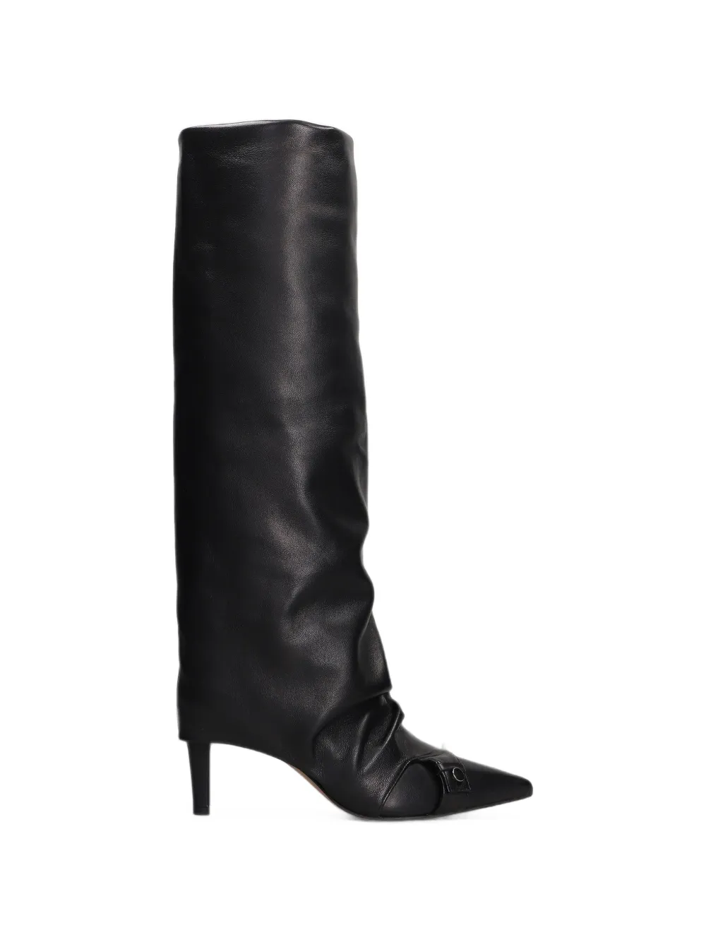The Seller pointed-toe ruched boots Zwart