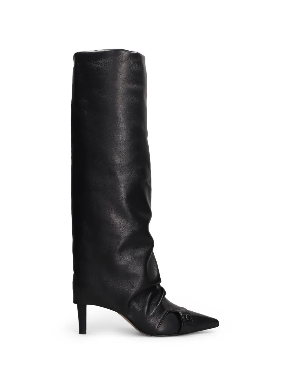 The Seller pointed-toe ruched boots Zwart