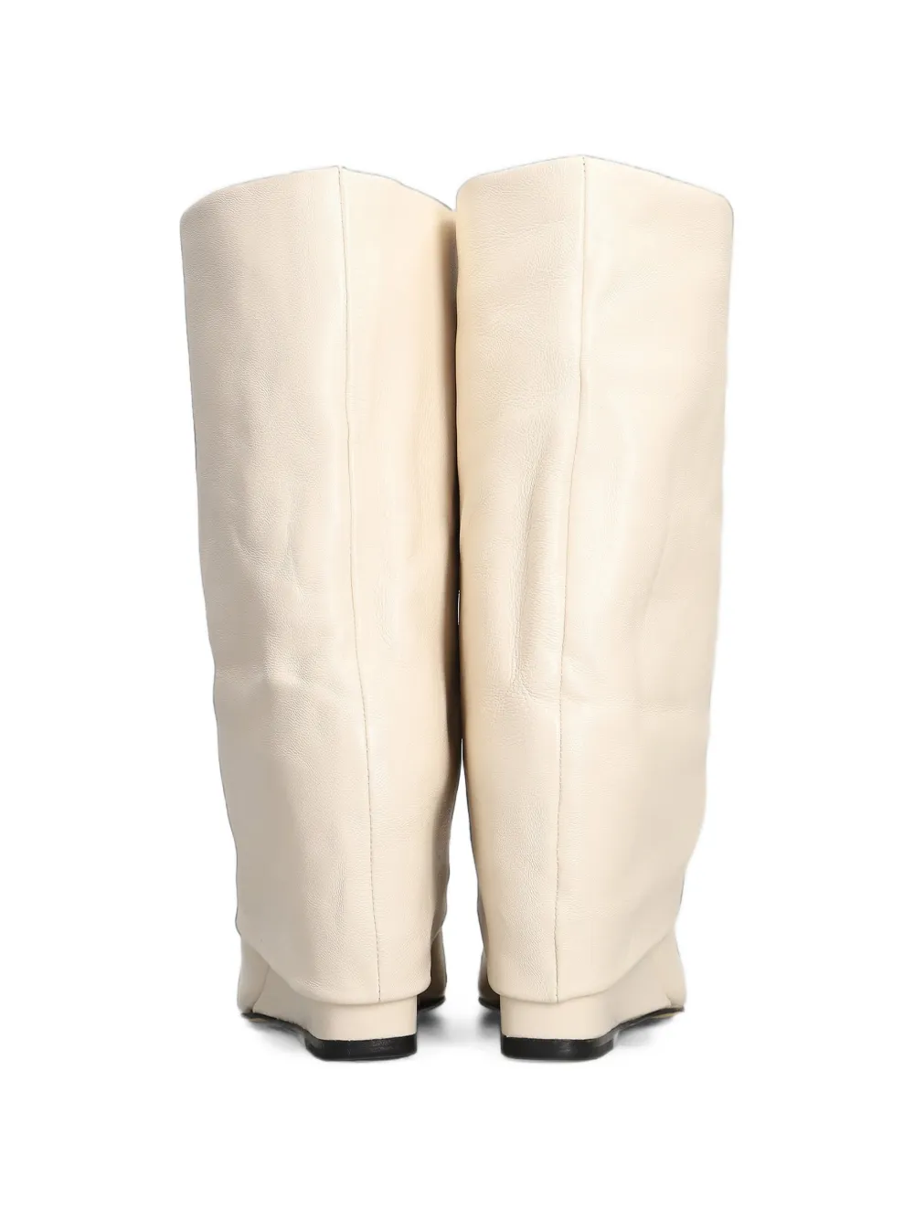 The Seller pointed-toe wedge leather boots Beige