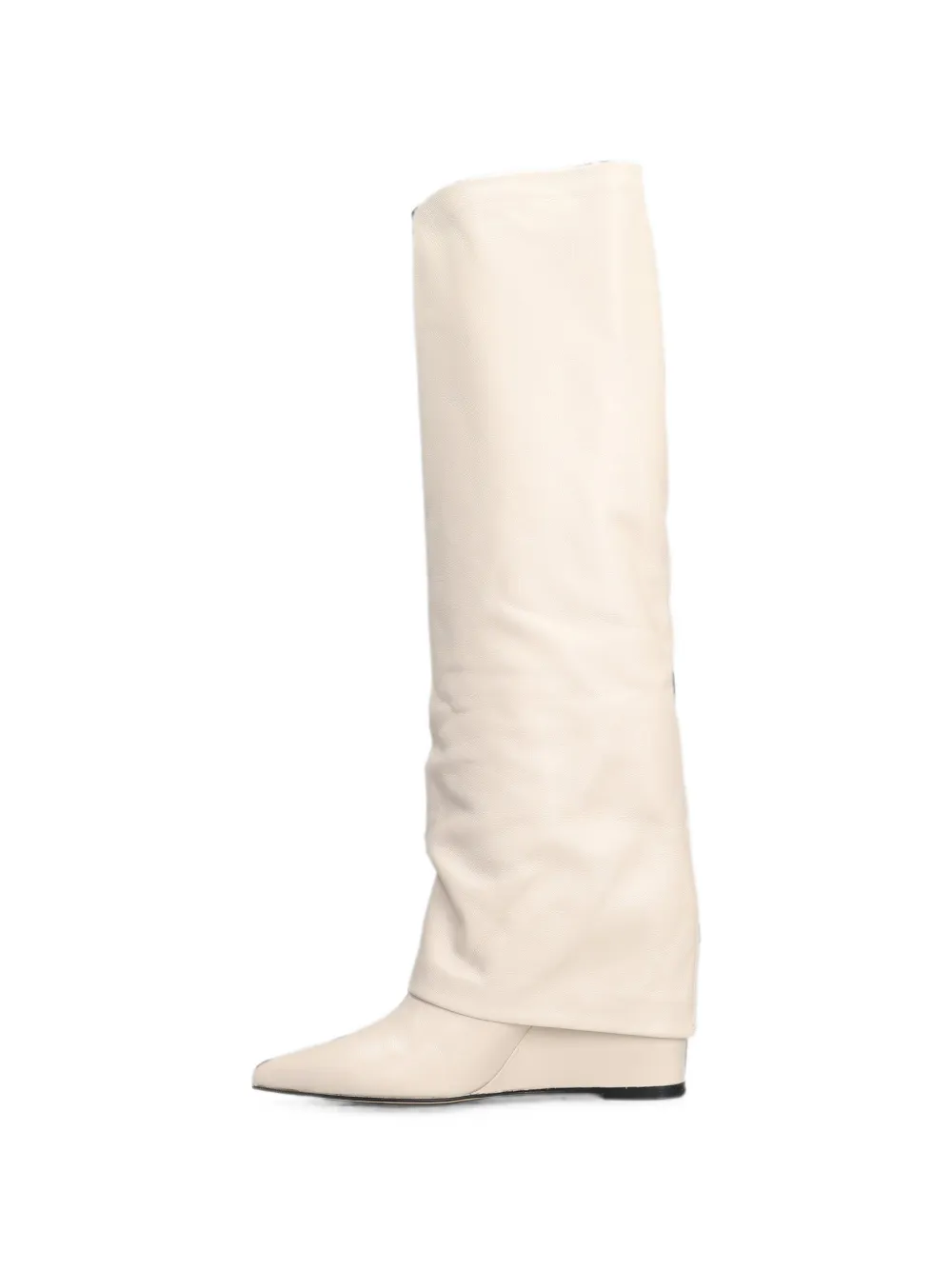 The Seller pointed-toe wedge leather boots Beige