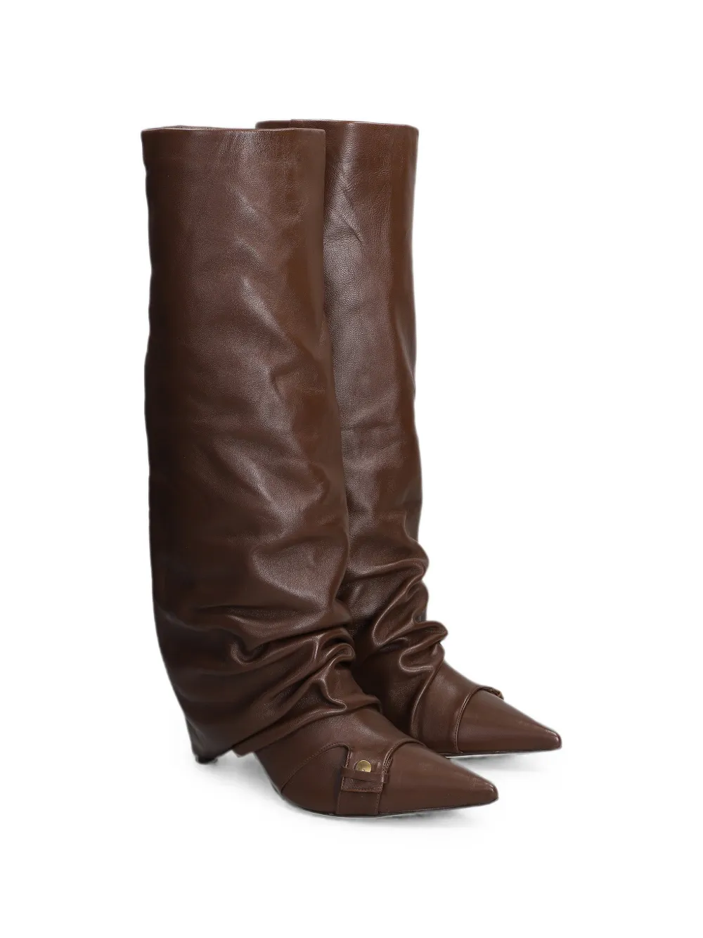 The Seller pointed-toe slouchy leather boots Bruin