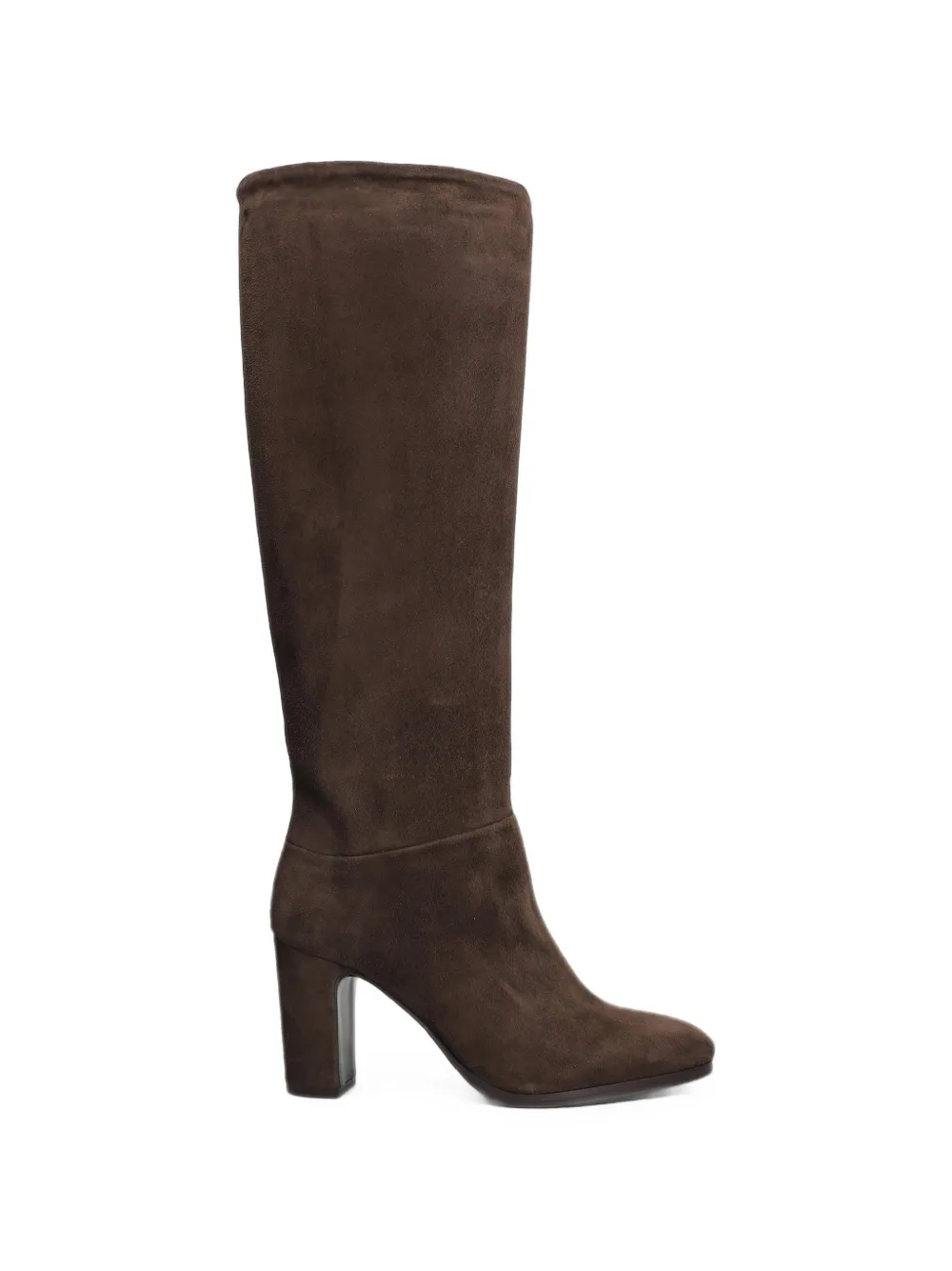 Julie Dee suede block-heel boots Bruin