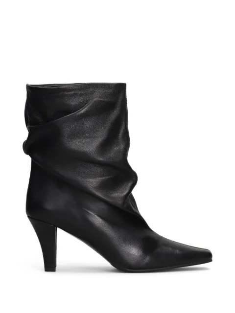 The Seller slouchy pointed-toe leather ankle boots
