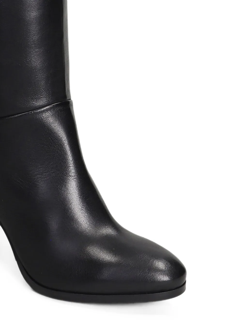 Julie Dee block-heel knee-high boots Zwart