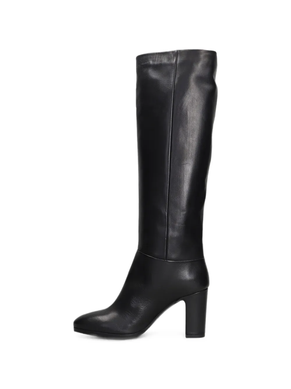 Julie Dee block-heel knee-high boots Zwart