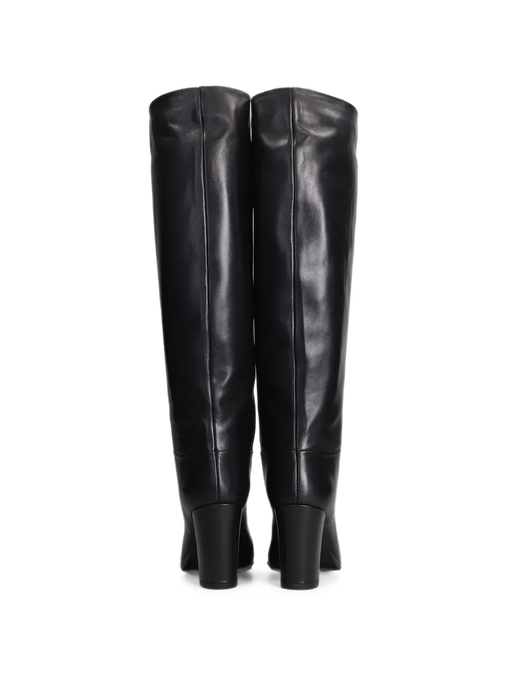Julie Dee block-heel knee-high boots Zwart