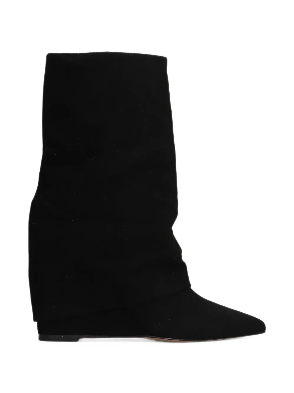 The Seller pointed-toe wedge boots Zwart