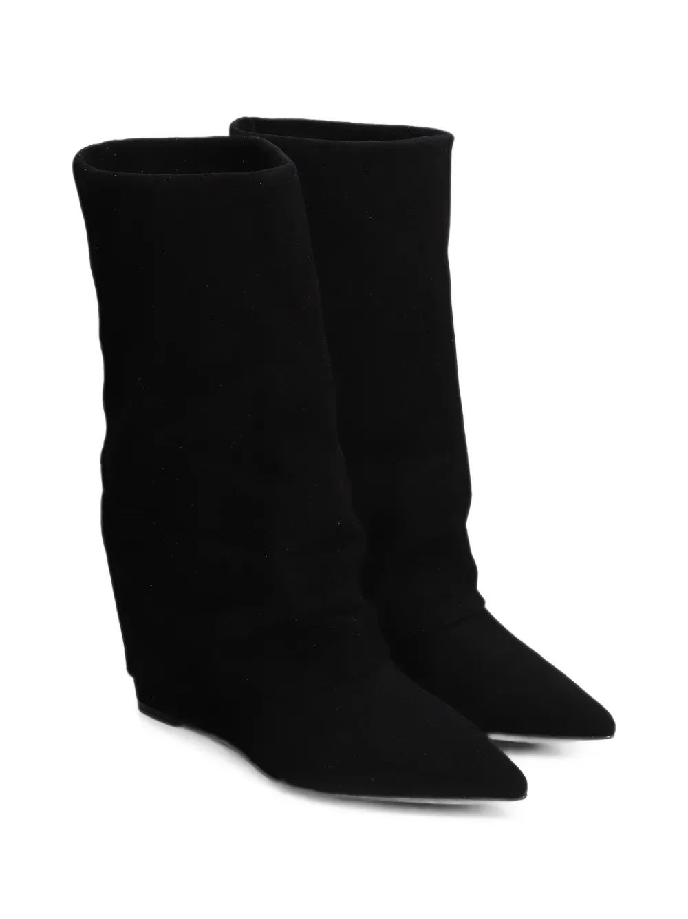 The Seller pointed-toe wedge boots Zwart