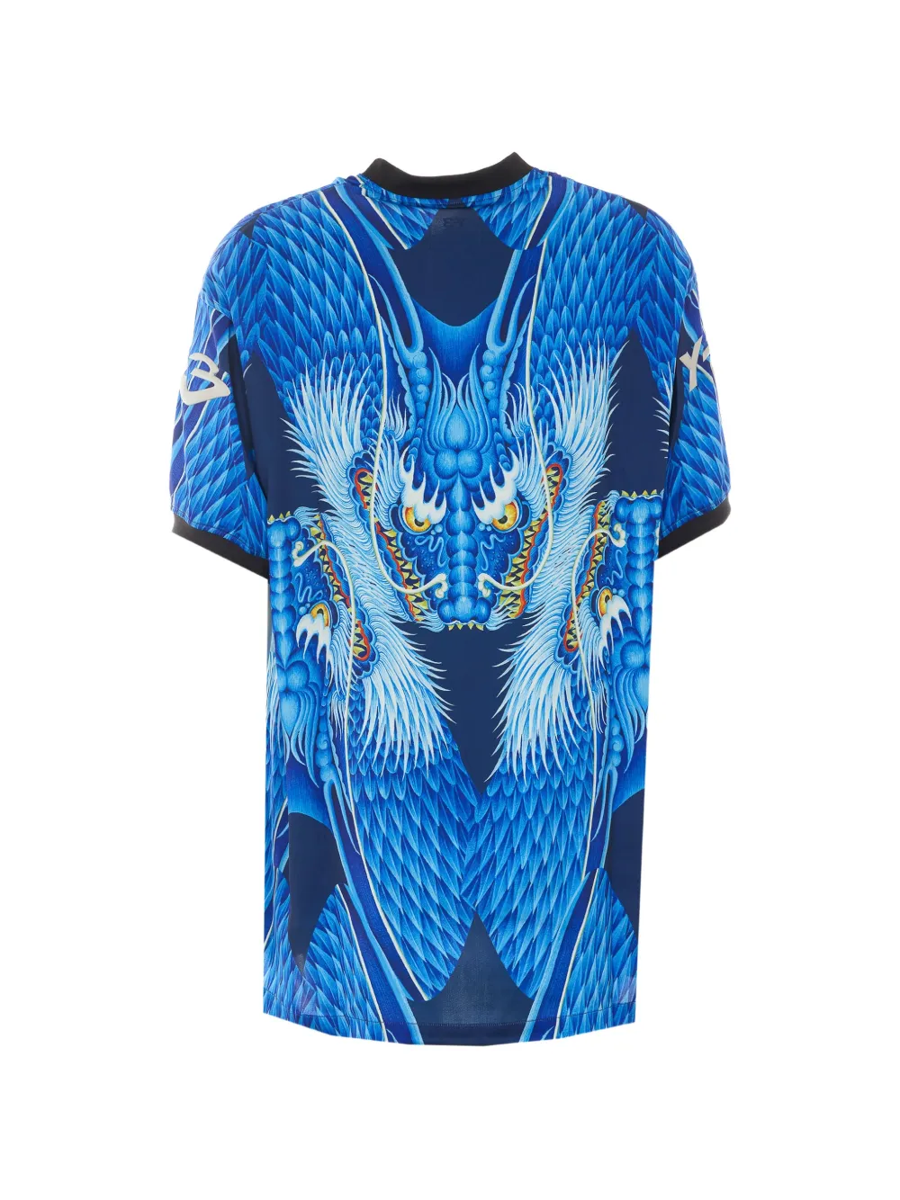 Y-3 Satijnen jersey met print Blauw