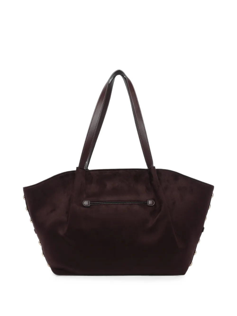 LIU JO Shopper met fluweel-effect en studs Bruin