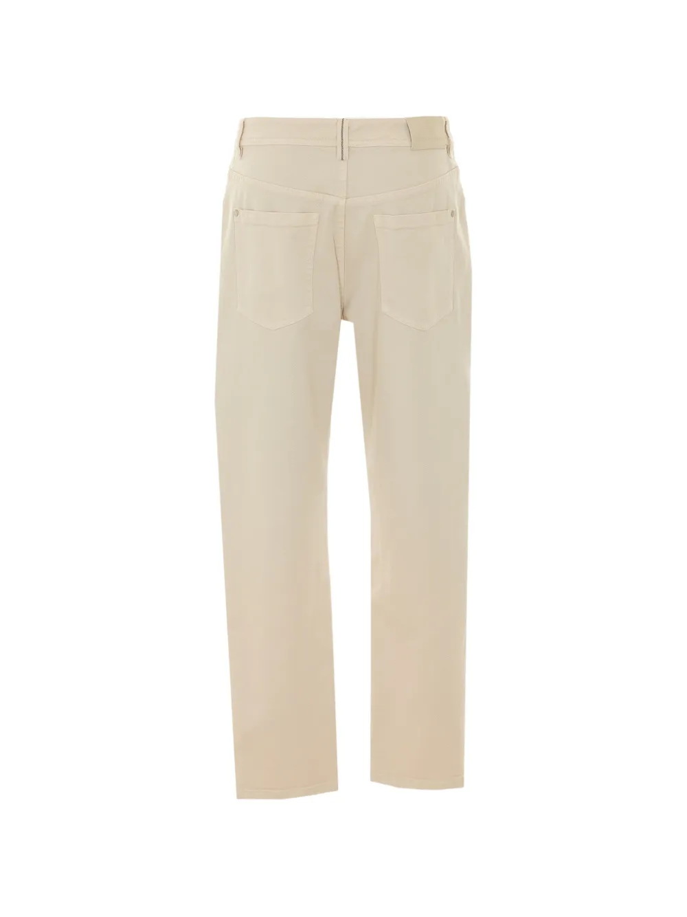Brunello Cucinelli dyed comfort denim baggy tapered trousers Beige