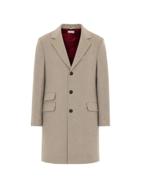 Brunello Cucinelli single-breasted notched-lapel coat