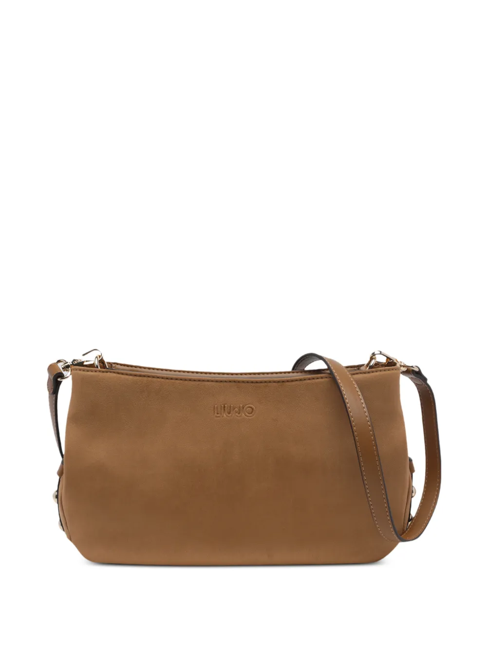 LIU JO medium microfiber crossbody bag - Marrone