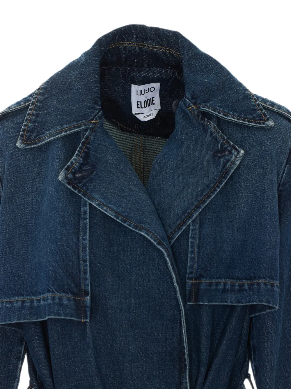 LIU JO Trenchcoat met ceintuur Blauw