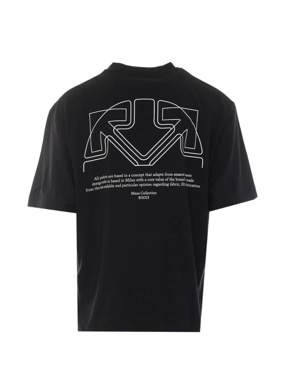 Off-White T-shirt met logoprint met ronde hals Zwart