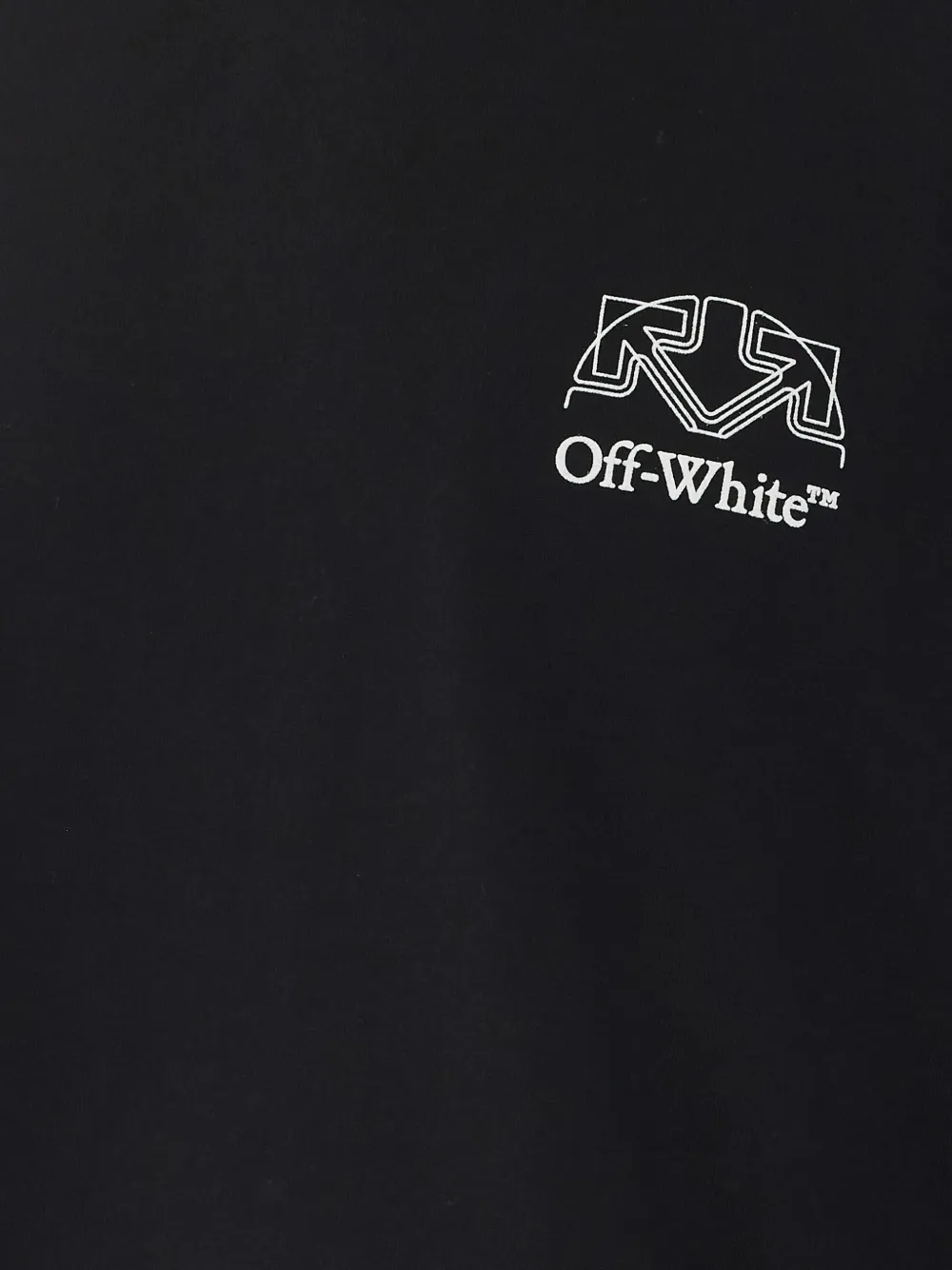 Off-White T-shirt met logoprint met ronde hals Zwart