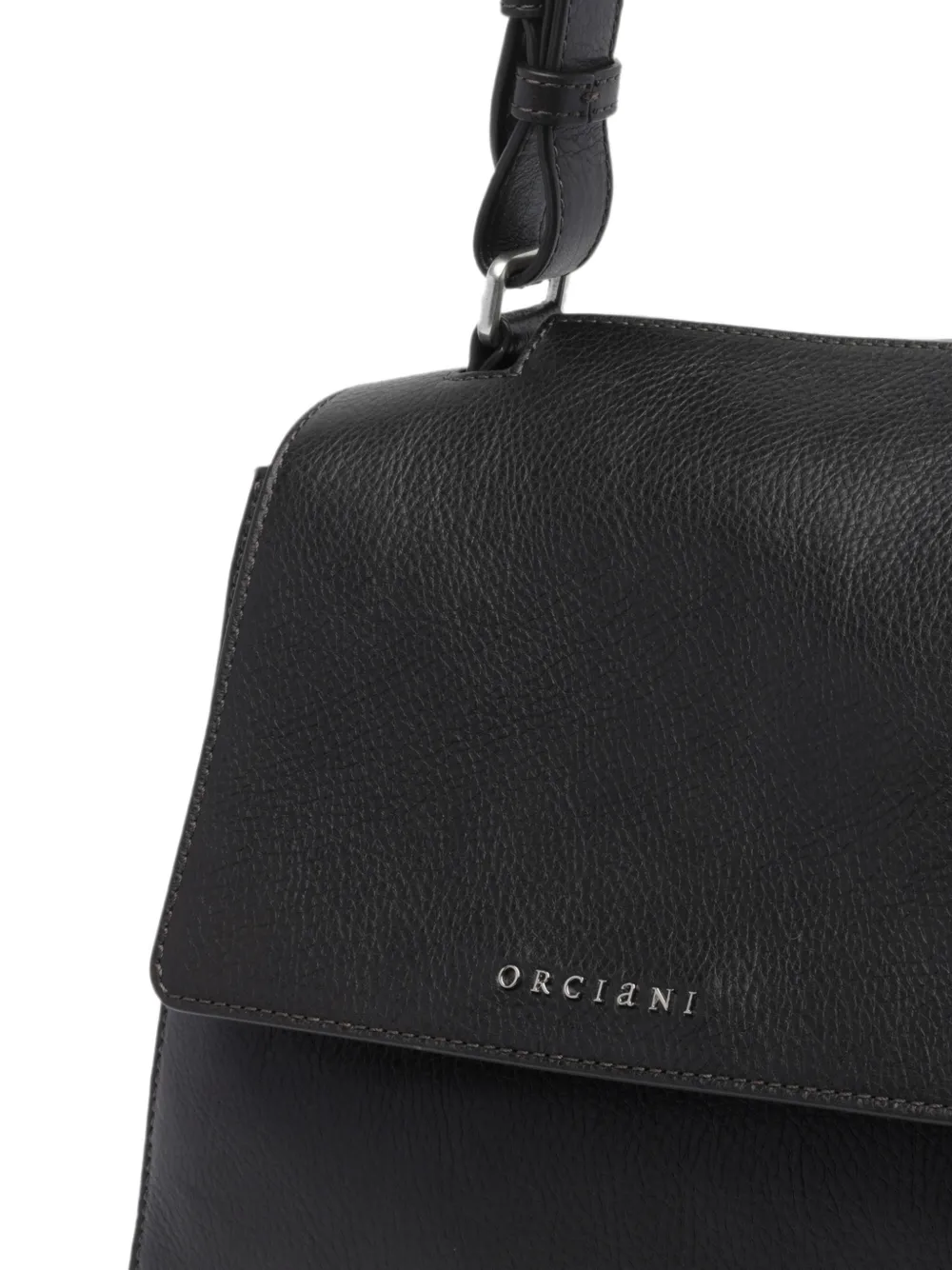 Orciani Sveva shopper van bewerkt leer Zwart