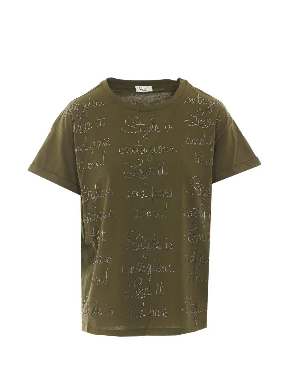 LIU JO T-shirt con strass - Verde