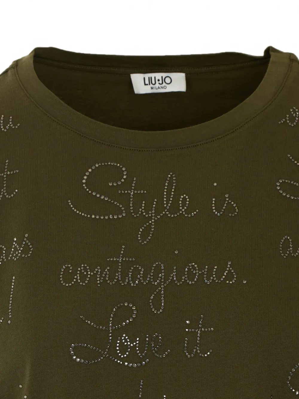 LIU JO T-shirt met stras Groen