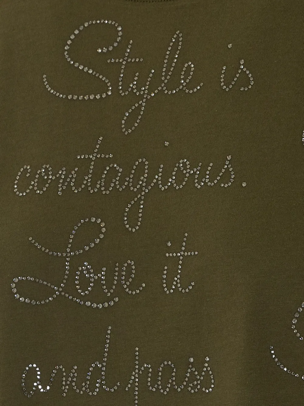LIU JO T-shirt met stras Groen