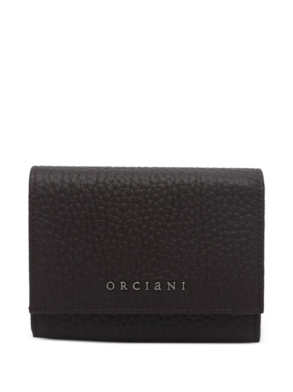 Orciani grained-leather wallet - Marrone