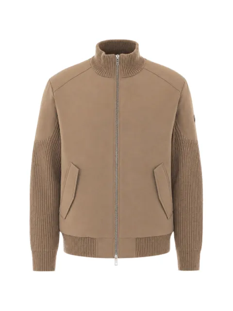 Moose Knuckles ribbed-knit panelled jacket