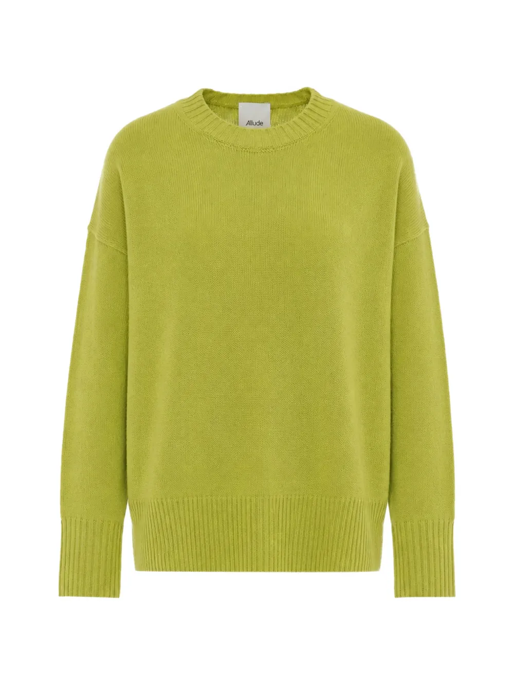 Allude crew-neck ribbed-trim sweater | Green | Image 1