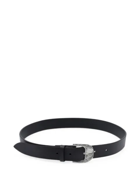 Orciani engraved-buckle leather belt