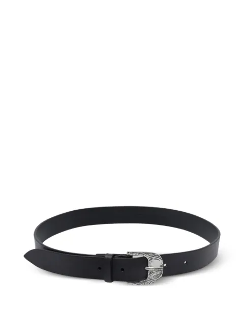 Orciani engraved-buckle leather belt