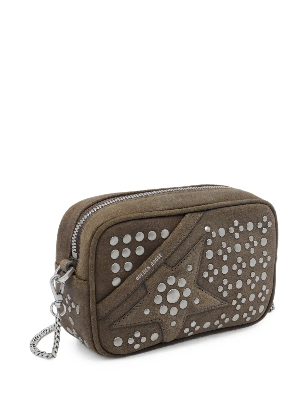 Golden Goose Star mini-tas van militair groen suède met ster en studs