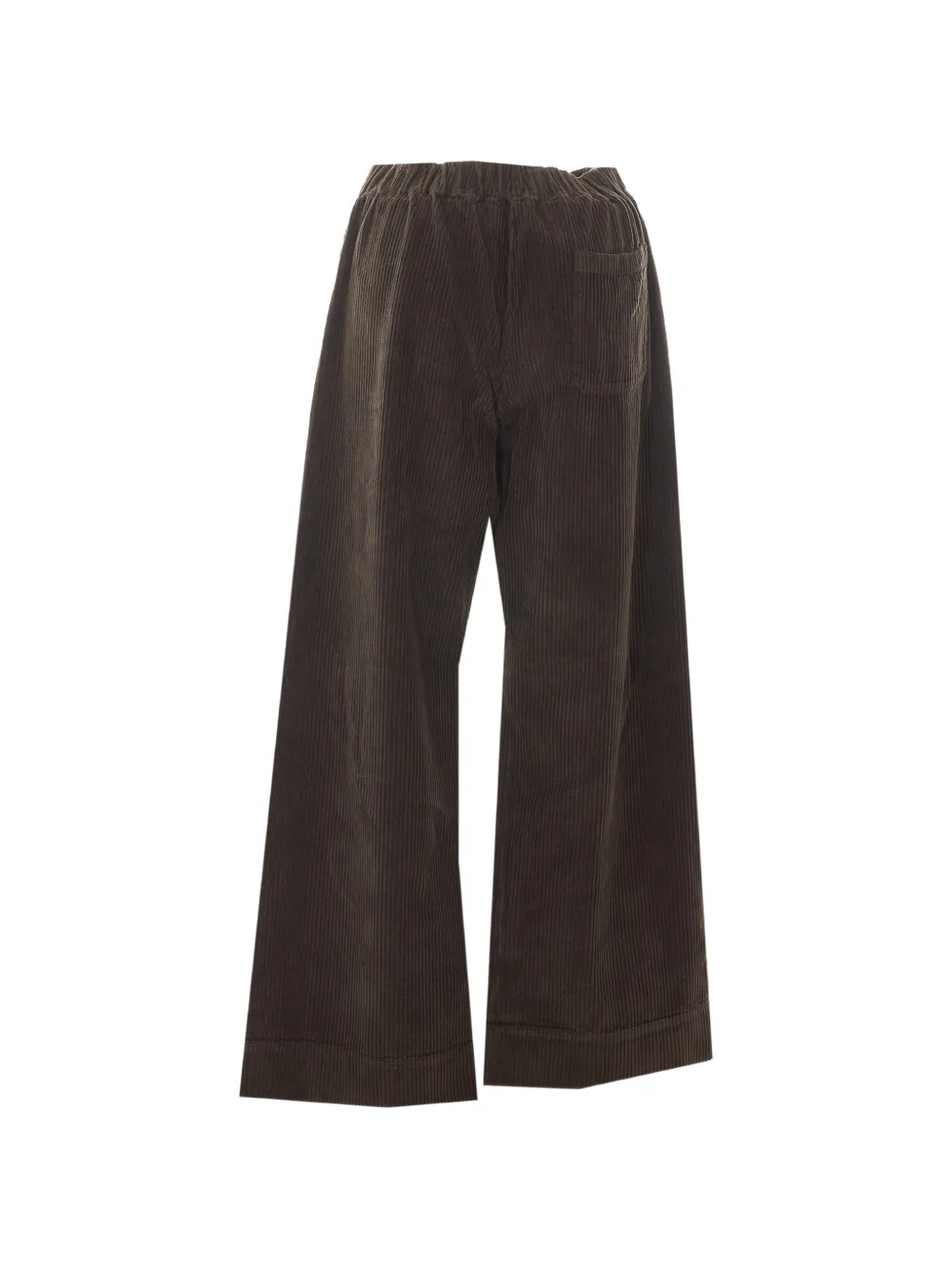 TRUE AVENUE Pensil ribfluwelen broek met wijde pijpen Bruin