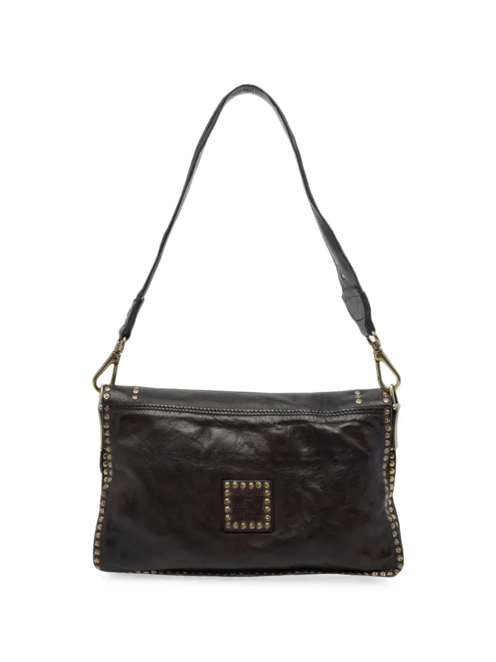 Campomaggi Agnese leren schoudertas met studs Bruin