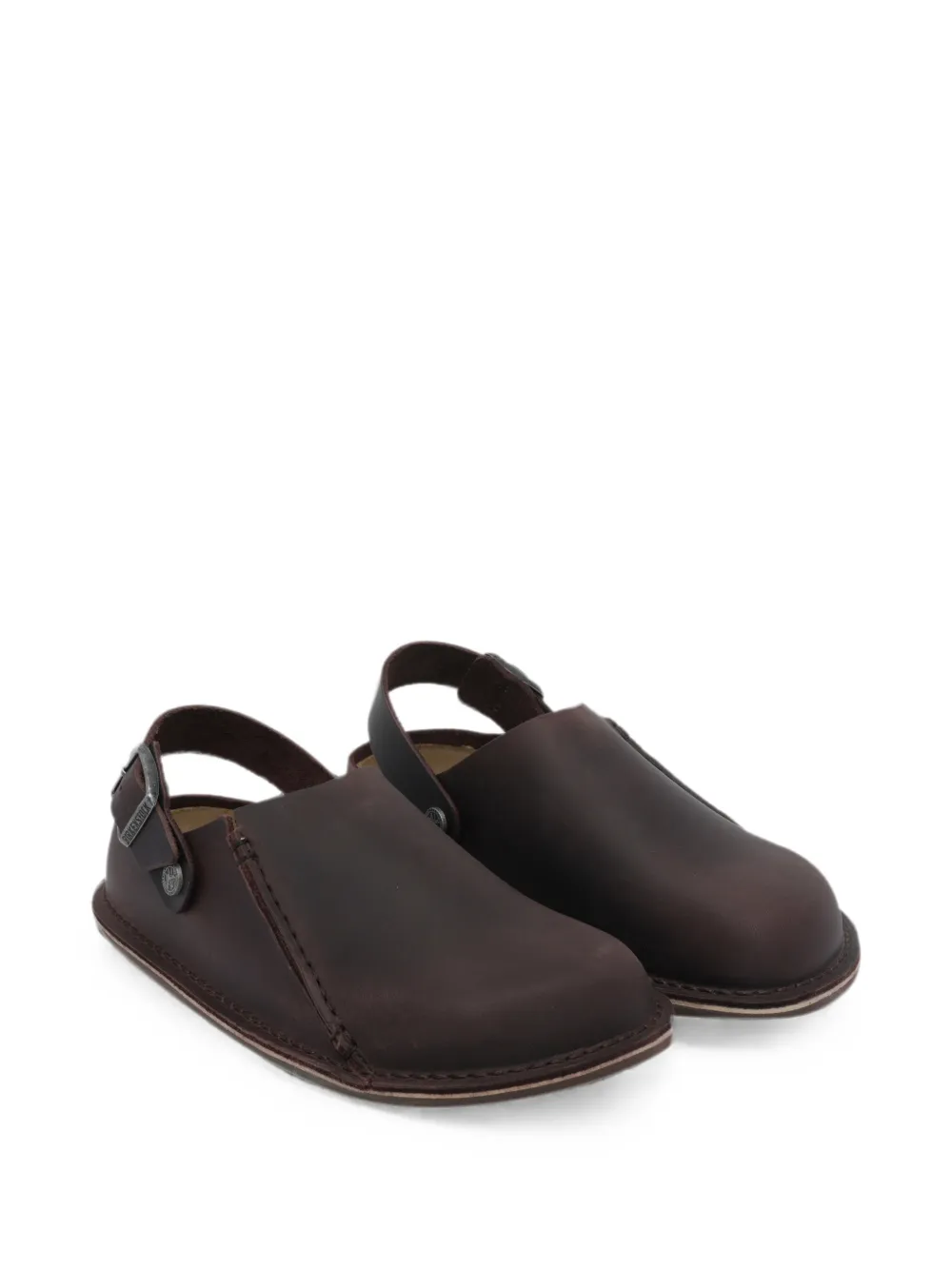 Birkenstock Lutry Premium leren muiltjes Bruin