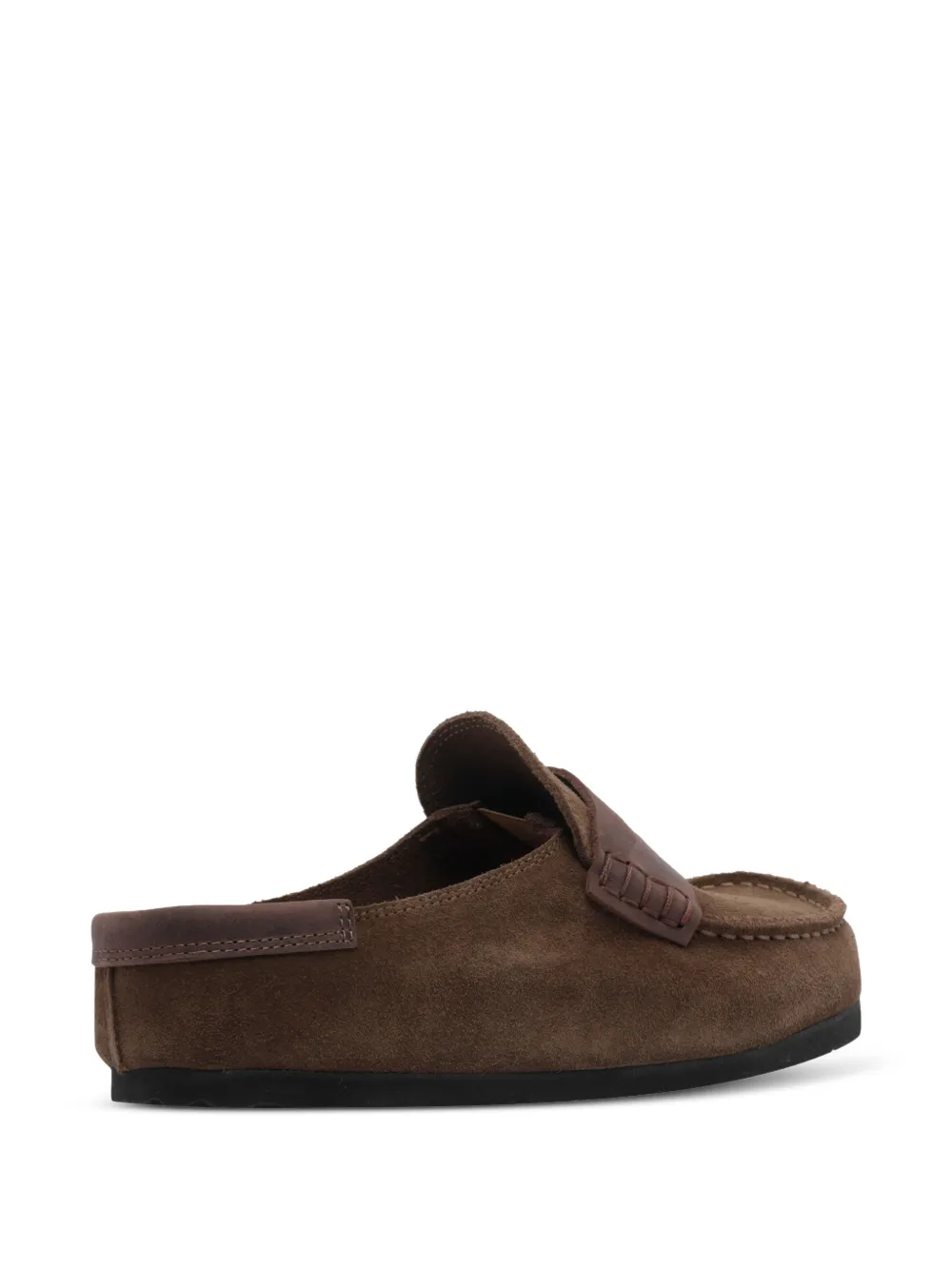 Birkenstock Naples Wrapped gemixte leren loafers Bruin