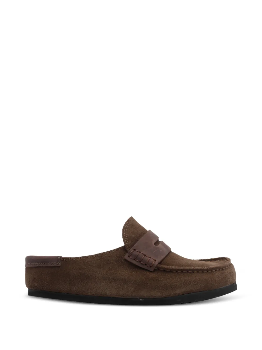 Birkenstock Naples Wrapped mixed leather loafers - Marrone