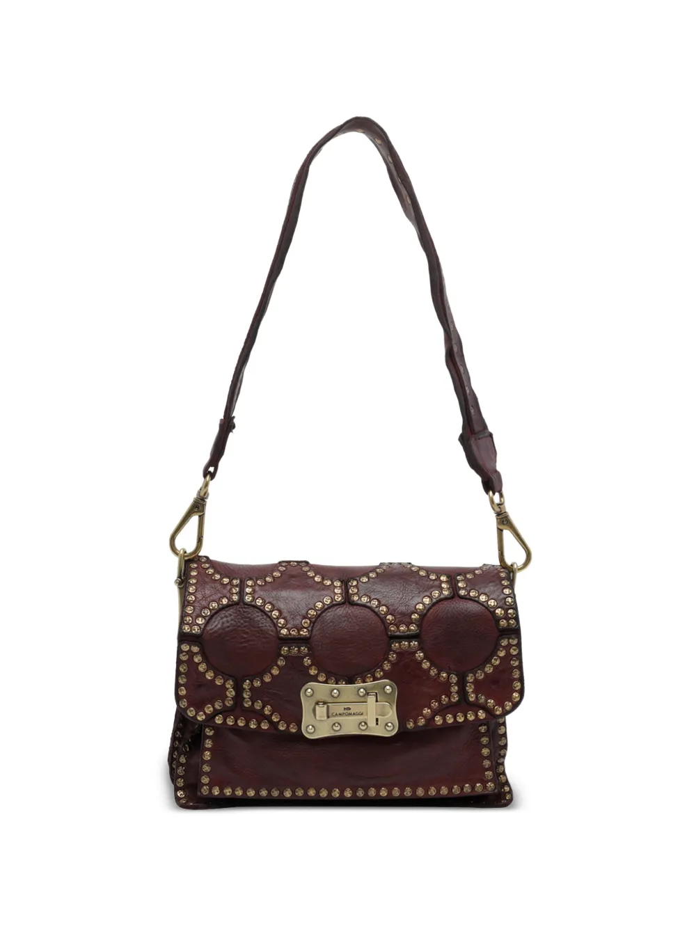 Campomaggi Agnese studded leather shoulder bag