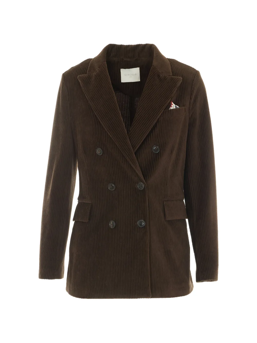 Circolo 1901 double-breasted corduroy blazer - Braun