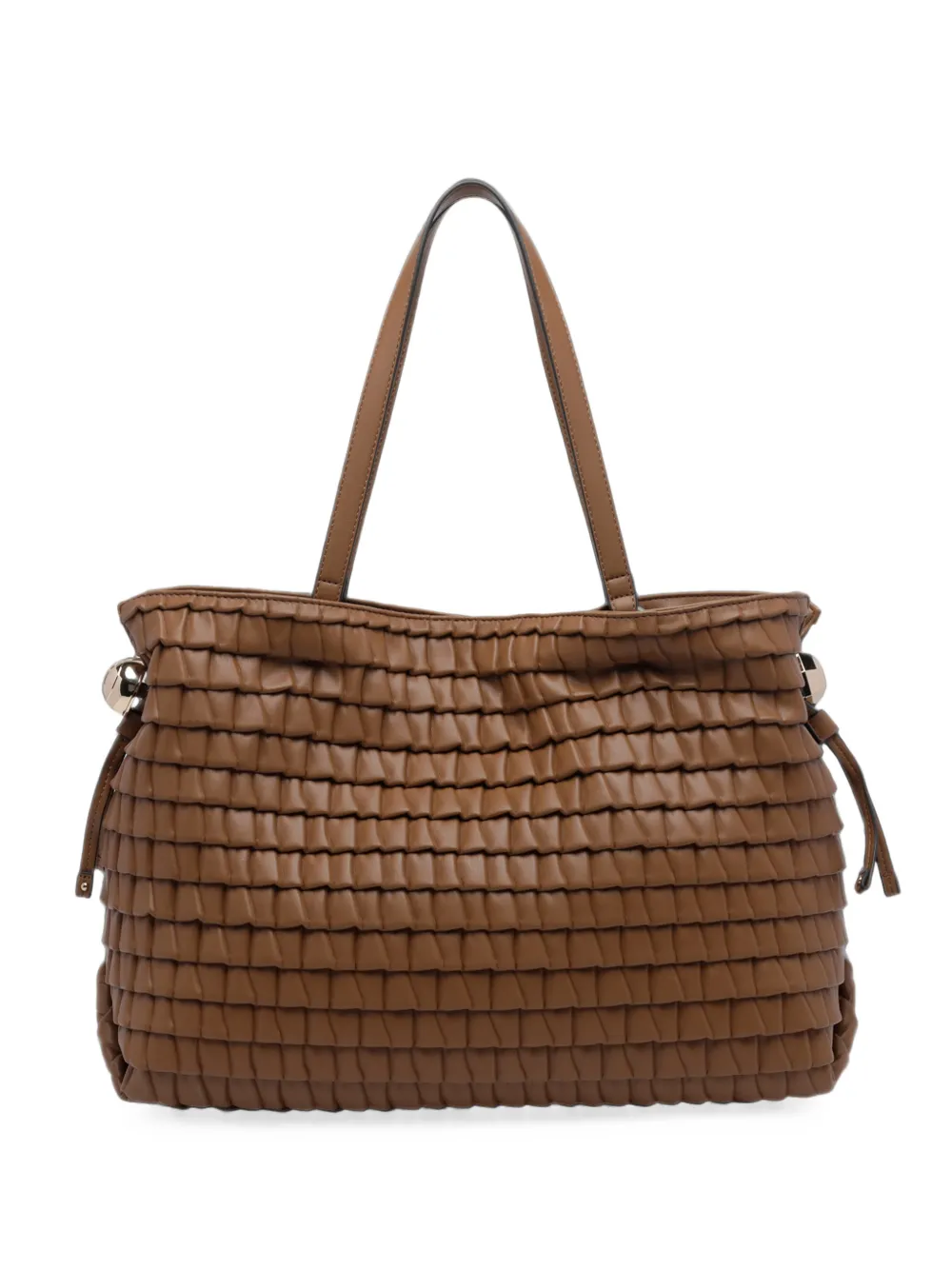 LIU JO large Riccy embossed bag - Marrone