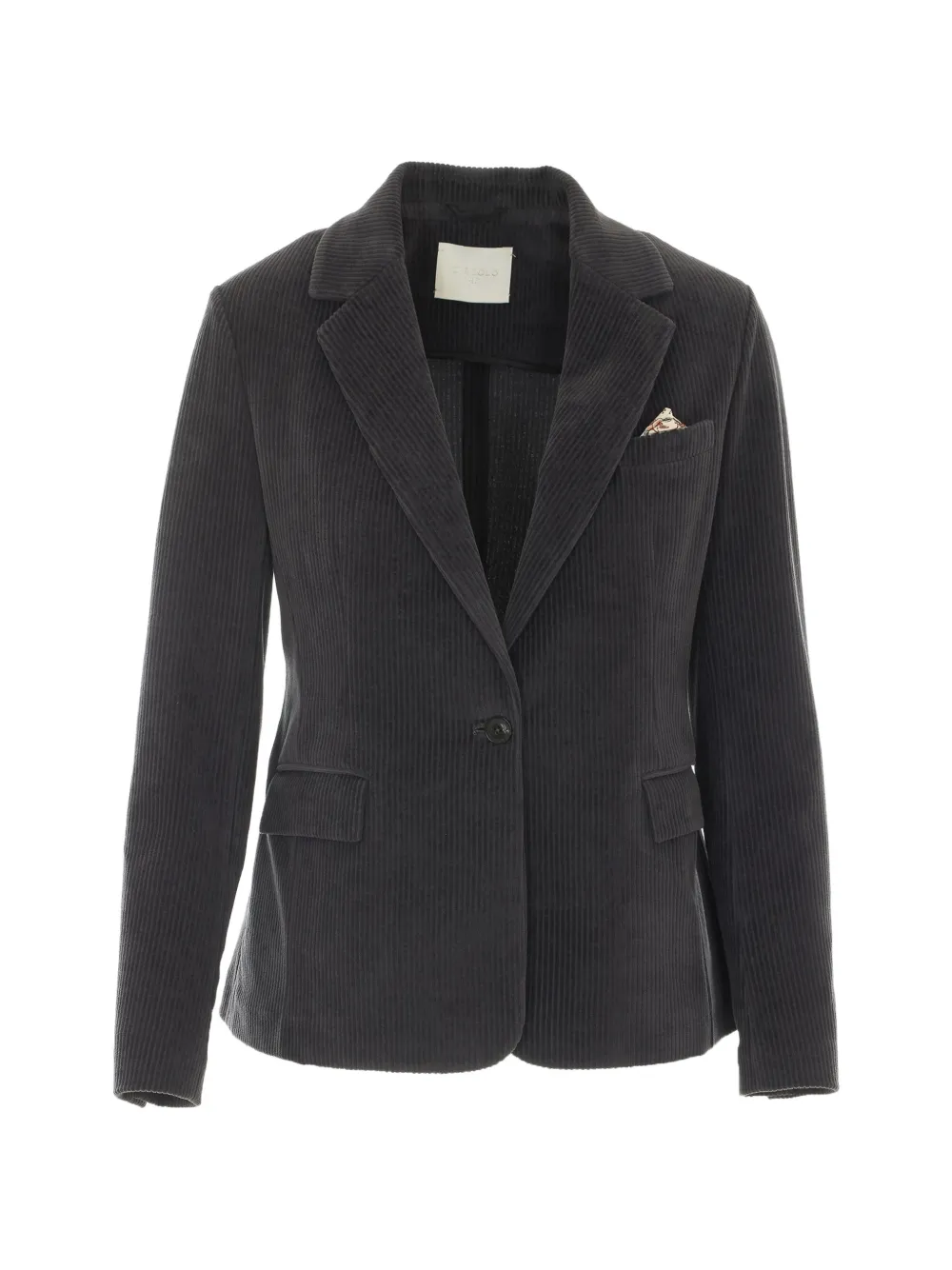 Circolo 1901 corduroy-effect notched-lapels blazer - Grau