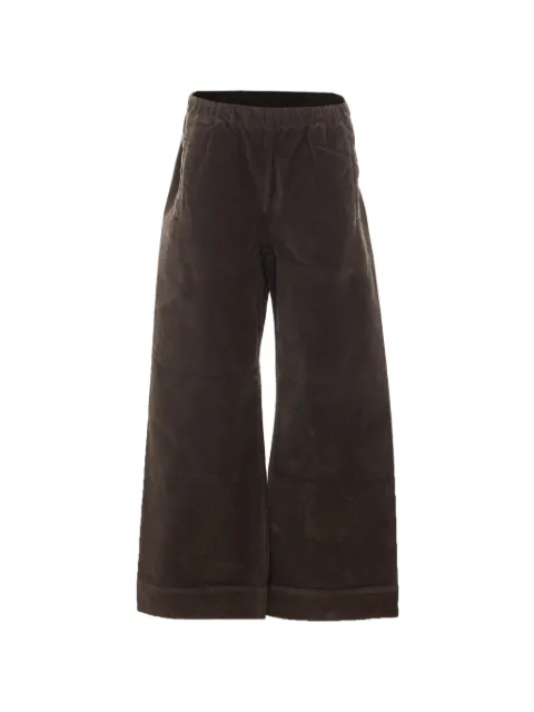 TRUE AVENUE Pensil elasticated-waist wide-leg trousers