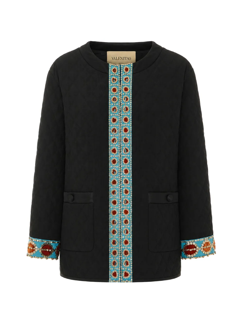 Valentino Garavani quilted sequin-embellished jacket - Nero