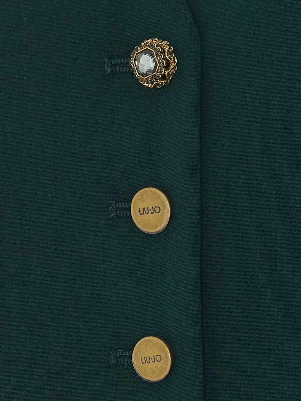 LIU JO Gilet met V-hals en knopen Groen