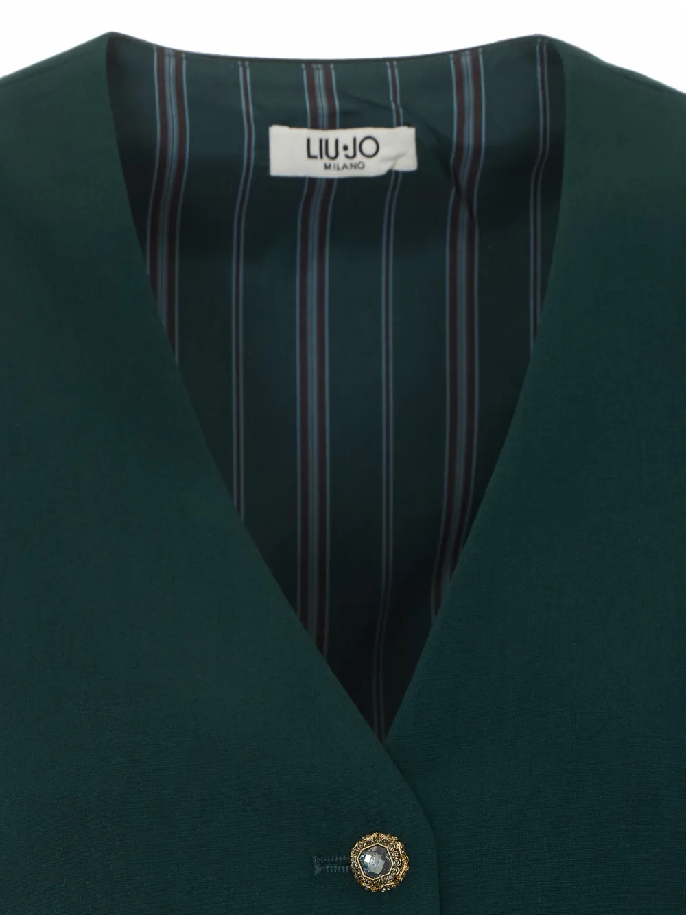 LIU JO Gilet met V-hals en knopen Groen