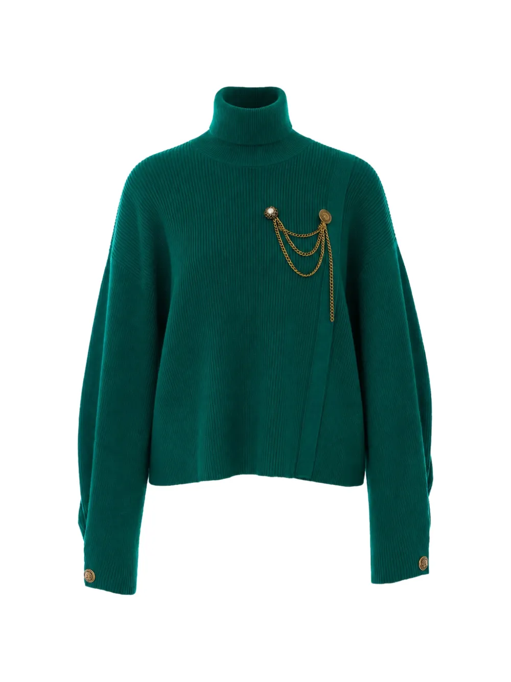 LIU JO embellished high-neck sweater - Grün