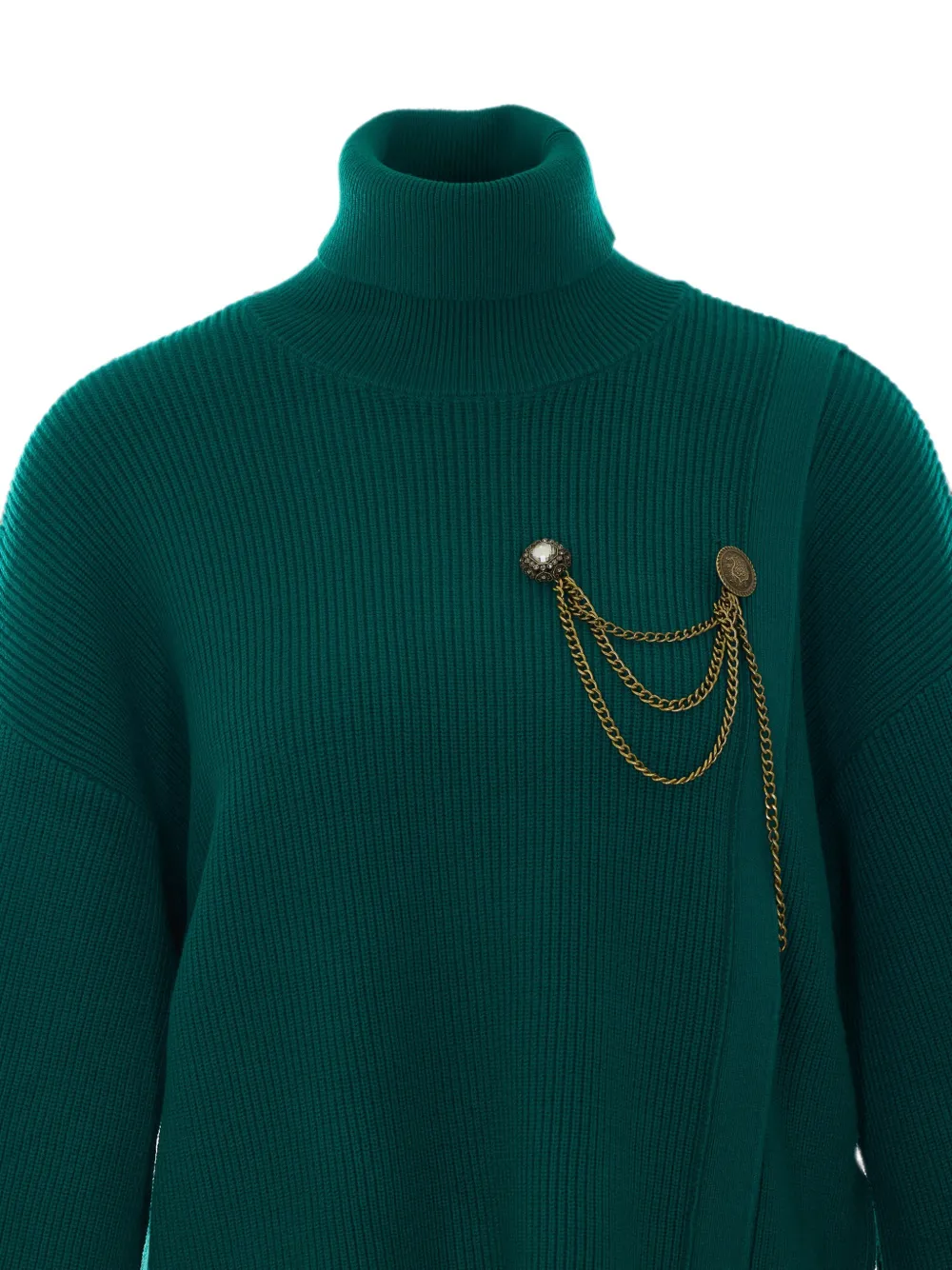 LIU JO Verfraaide trui met hoge hals Groen