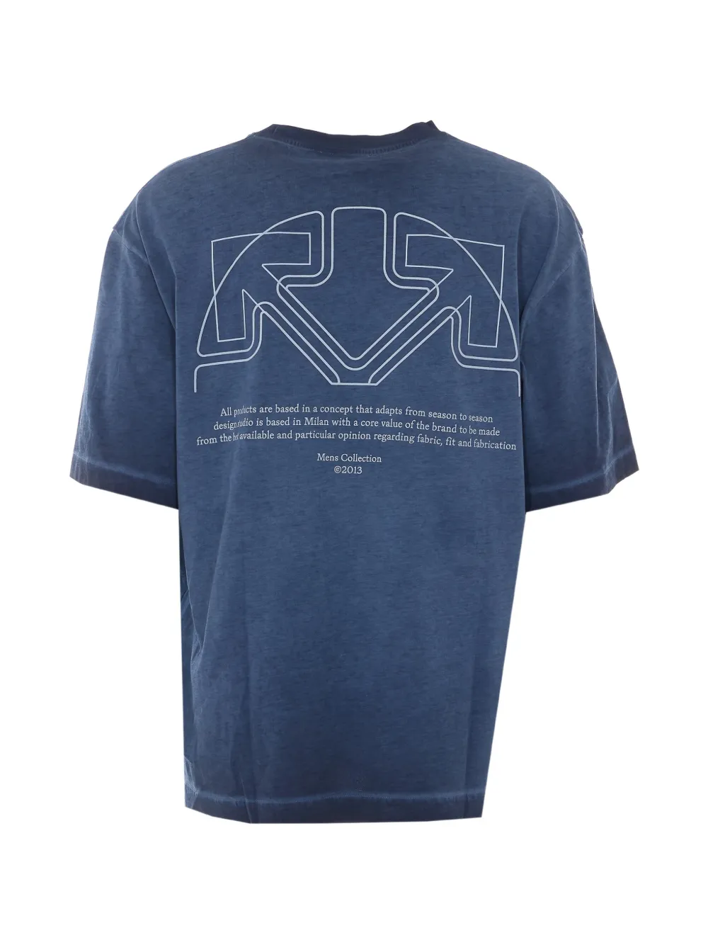 Off-White T-shirt met logoprint Blauw